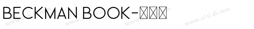 Beckman Book字体转换
